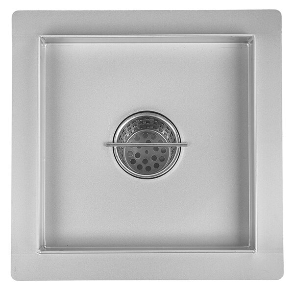 BPS-koupelny Štvorcový sprchový odtokový žľab DL08 QUBE G3 ST 15x15 cm, satén