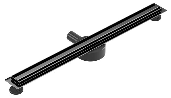 BPS-koupelny Sprchový odtokový žľab DL03 SLIM BL 60 cm, čierny