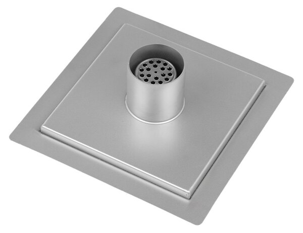 BPS-koupelny Štvorcový sprchový odtokový žľab DL08 QUBE G3 ST 15x15 cm, satén