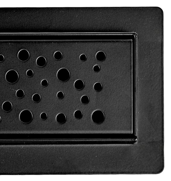 BPS-koupelny Sprchový odtokový žľab DL01 WAVE G5 BL 50 cm, čierny