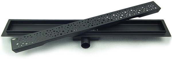 BPS-koupelny Sprchový odtokový žľab DL01 WAVE G5 BL 50 cm, čierny