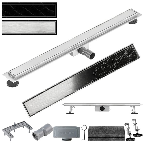 BPS-koupelny Lineárny sprchový odtokový žľab 2v1 DL01 FIX G1 ST 50 cm, satén