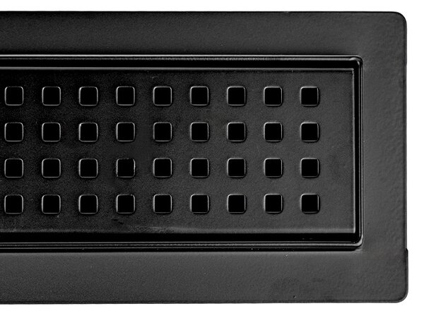 BPS-koupelny Sprchový odtokový žľab DL01 QUBE G3 BL 60 cm, čierny
