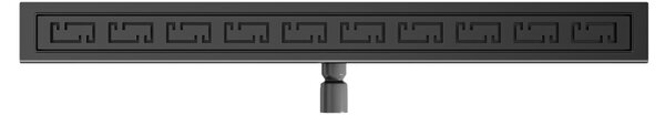 BPS-koupelny Sprchový odtokový žľab DL01 OMEGA G6 BL 50 cm, čierny