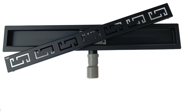 BPS-koupelny Sprchový odtokový žľab DL01 OMEGA G6 BL 50 cm, čierny