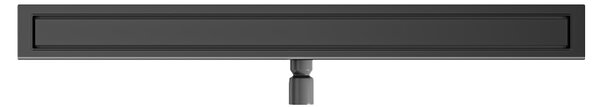 BPS-koupelny Sprchový odtokový žľab 2in1 DL01 GLASS BL 50 cm, čierny