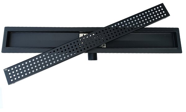 BPS-koupelny Sprchový odtokový žľab DL01 QUBE G3 BL 60 cm, čierny