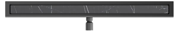 BPS-koupelny Sprchový odtokový žľab 2in1 DL01 FIX G1 BL 50 cm, čierny