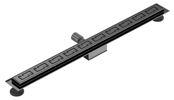 BPS-koupelny Sprchový odtokový žľab DL01 OMEGA G6 BL 50 cm, čierny