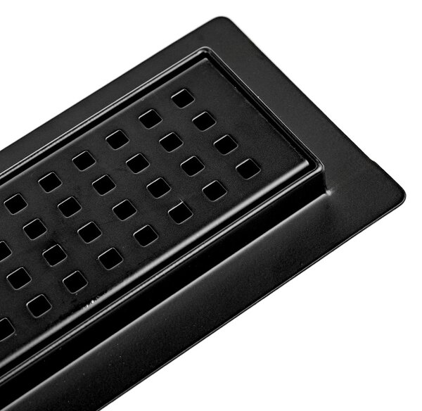 BPS-koupelny Sprchový odtokový žľab DL01 QUBE G3 BL 60 cm, čierny