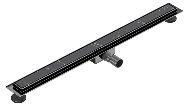 BPS-koupelny Sprchový odtokový žľab 2in1 DL01 FIX G1 BL 50 cm, čierny
