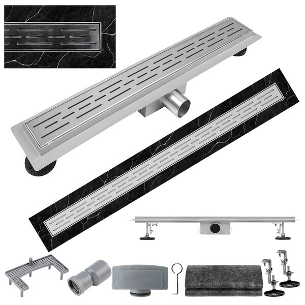 BPS-koupelny Sprchový odtokový žľab DL01 CLASSIC G2 ST 50 cm, satén