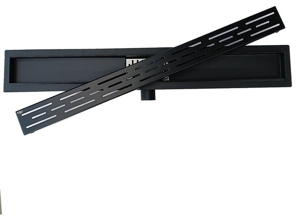 BPS-koupelny Sprchový odtokový žľab DL01 CLASSIC G2 BL 60 cm, čierna