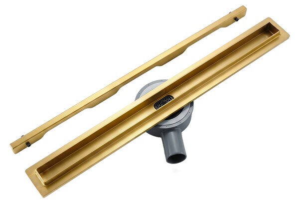 BPS-koupelny Sprchový odtokový žľab DL03 SLIM GL 70 cm, zlatý kartáčovaný