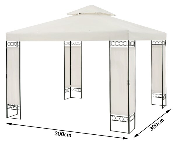 Záhradný altánok Lorca 3x3 m - krémová