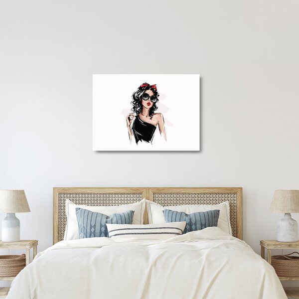 Sklenený obraz - Fashion woman (70x50 cm)