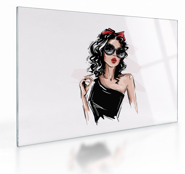 Sklenený obraz - Fashion woman (70x50 cm)