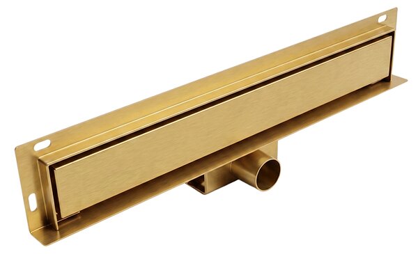 BPS-koupelny Nástenný odtokový žľab 2in1 DL04 MURAL GL 60 cm, zlatý kartáčovaný