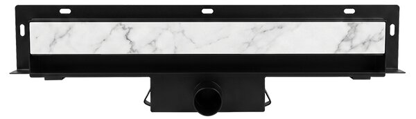 BPS-koupelny Nástenný odtokový žľab 2in1 DL09 WALL BL 60 cm, čierny
