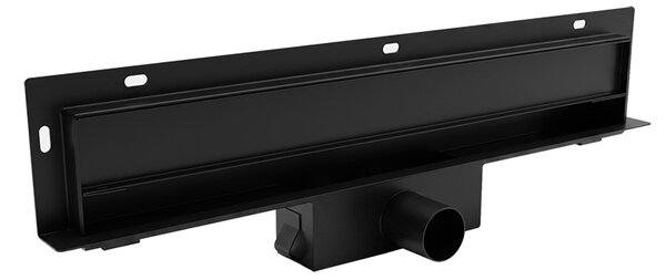 BPS-koupelny Nástenný odtokový žľab 2in1 DL09 WALL BL 60 cm, čierny