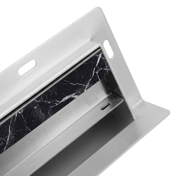 BPS-koupelny Nástenný odtokový žľab 2in1 DL09 WALL ST 70 cm, satén