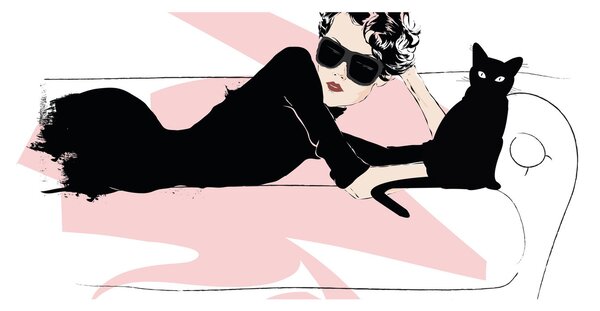 Obraz - Fashion lady (120x50 cm)