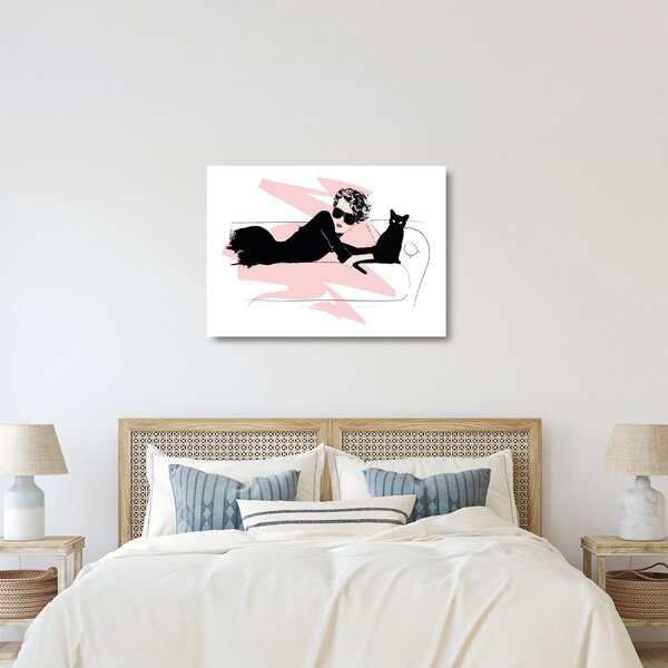 Sklenený obraz - Fashion lady (70x50 cm)