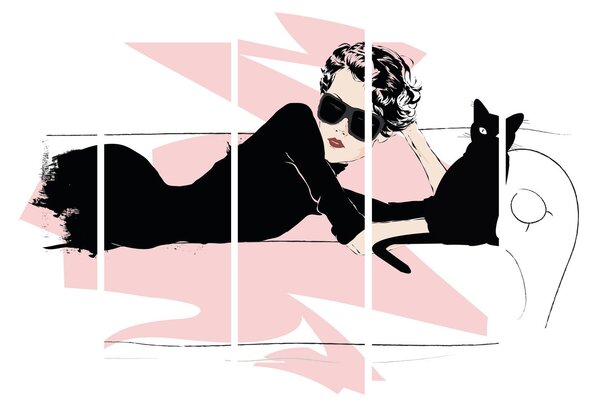 Obraz - Fashion lady (150x105 cm)