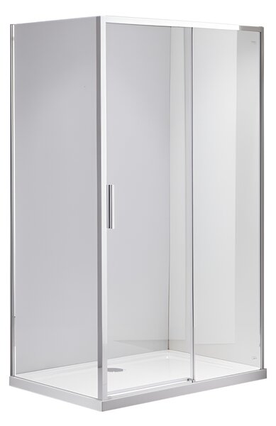 BPS-koupelny Obdĺžnikový sprchovací kút NOVA CH 90x80 chróm/transparent - bez vaničky