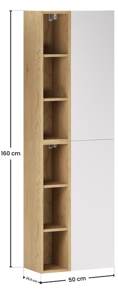 Comad Set kúpeľňového nábytku Aster White 30 biela mat polica 20 cm
