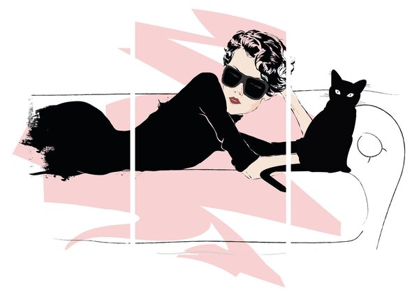 Obraz - Fashion lady (90x60 cm)