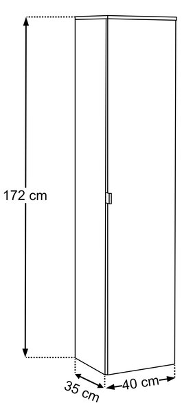 Comad Kúpeľňová vysoká skrinka Sombra Green trstinovo zelená s LED podsvietením