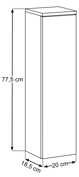 Comad Kúpeľňová horná skrinka 20 cm Sombra Green trstinovo zelená