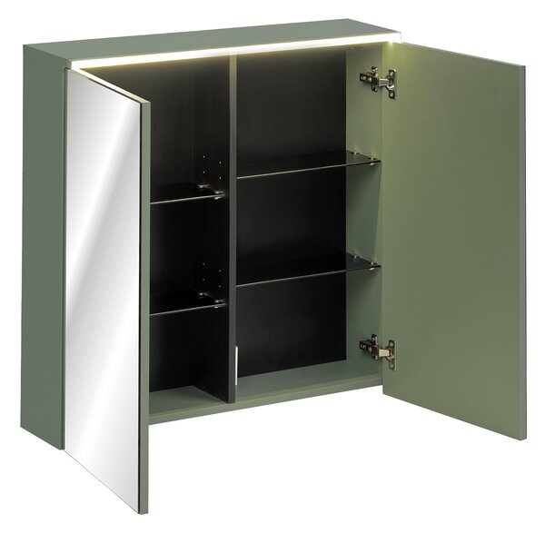 Comad Kúpeľňová zrkadlová skrinka 80 cm Sombra Green trstinovo zelená