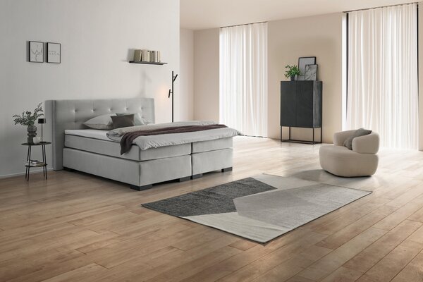 BOXSPRINGOVÁ POSTEĽ, 180/200 cm, sivá MID.YOU - Online Only spálne, Online Only