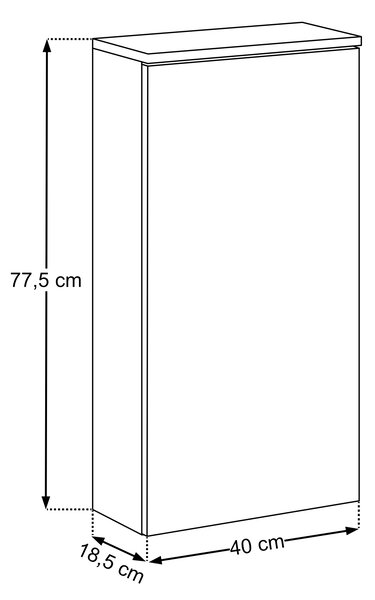 Comad Kúpeľňová horná skrinka 40 cm Sombra Green rákosovo zelená s LED podsvietením