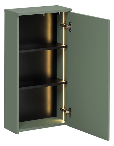 Comad Kúpeľňová horná skrinka 40 cm Sombra Green rákosovo zelená s LED podsvietením