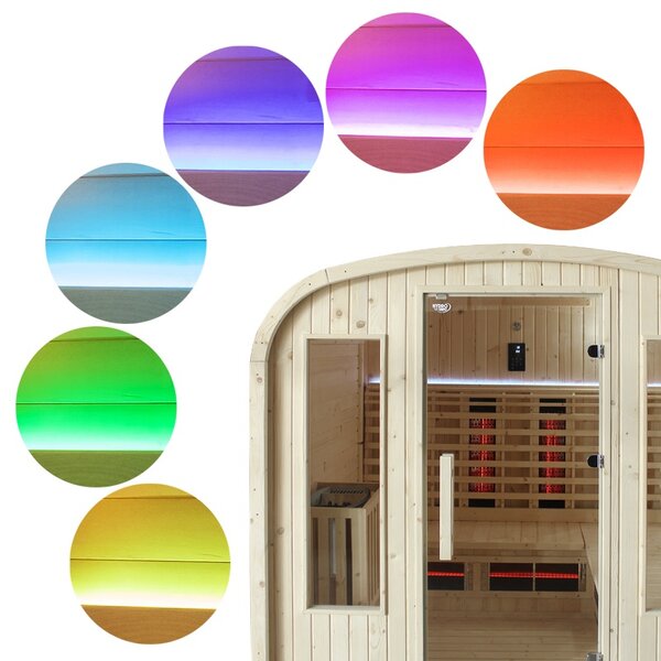 BPS-koupelny Záhradná kombinovaná sudová sauna 2v1 VANTA - Infrasauna + fínska sauna 200x200, 4-6 osôb