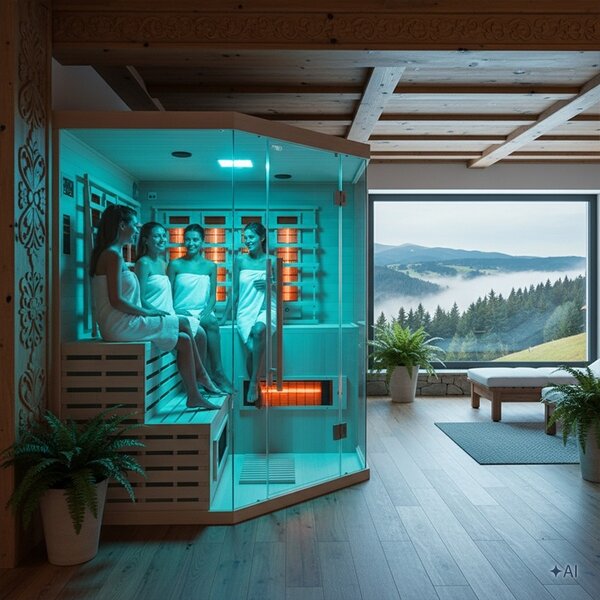 BPS-koupelny Infrasauna Relax ALTA7 180x180, 5-6 osôb