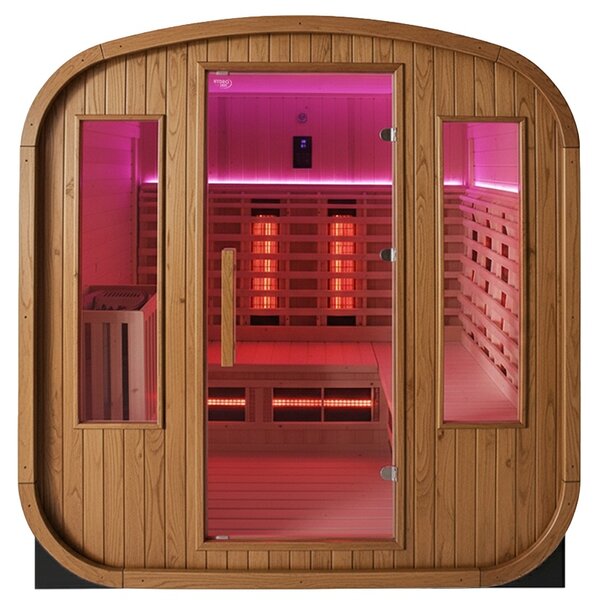 BPS-koupelny Záhradná kombinovaná sudová sauna 2v1 VANTA - Infrasauna + fínska sauna 200x200, 4-6 osôb