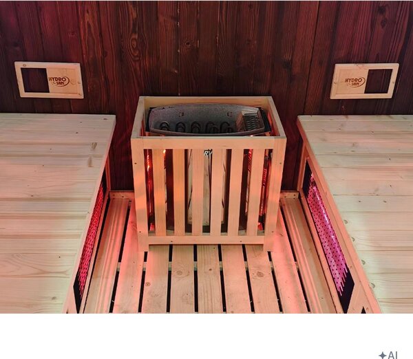 BPS-koupelny Záhradná kombinovaná sudová sauna 2v1 HAMAR A - Infrasauna + fínska sauna 180x200, 4-6 osôb