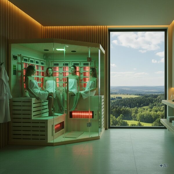 BPS-koupelny Infrasauna Relax ALTA7 180x180, 5-6 osôb