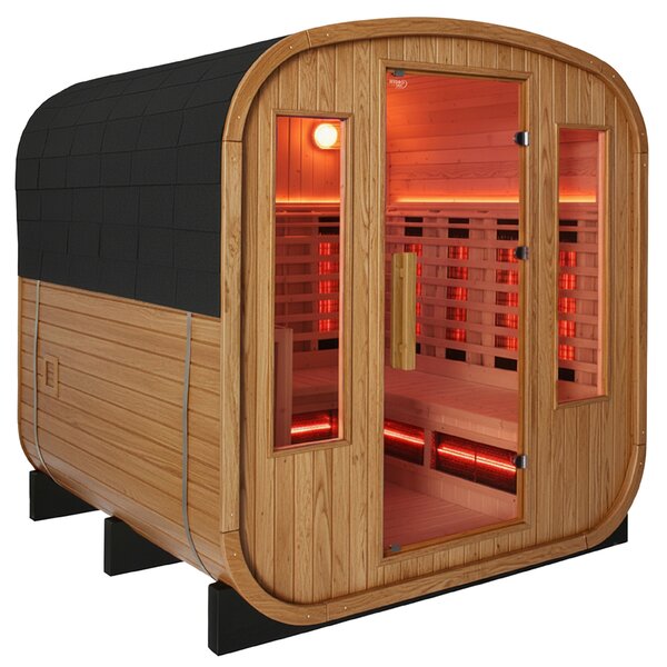BPS-koupelny Záhradná kombinovaná sudová sauna 2v1 VANTA - Infrasauna + fínska sauna 200x200, 4-6 osôb