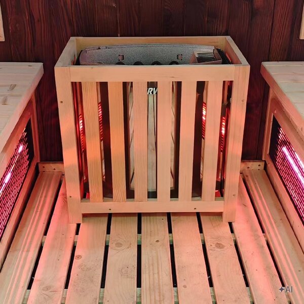 BPS-koupelny Záhradná kombinovaná sudová sauna 2v1 HAMAR A - Infrasauna + fínska sauna 180x200, 4-6 osôb