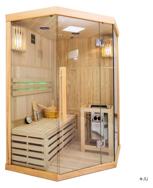 BPS-koupelny Fínska sauna Relax OSLO2 120x120, 1-2 osoby
