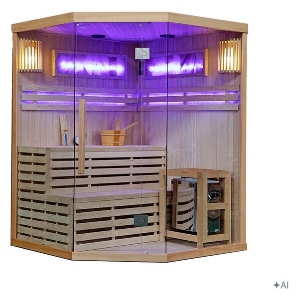 BPS-koupelny Fínska sauna Relax KEMI7 180x180, 5-6 osôb