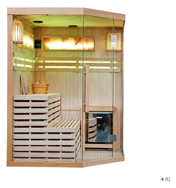 BPS-koupelny Fínska sauna Relax KEMI7 180x180, 5-6 osôb