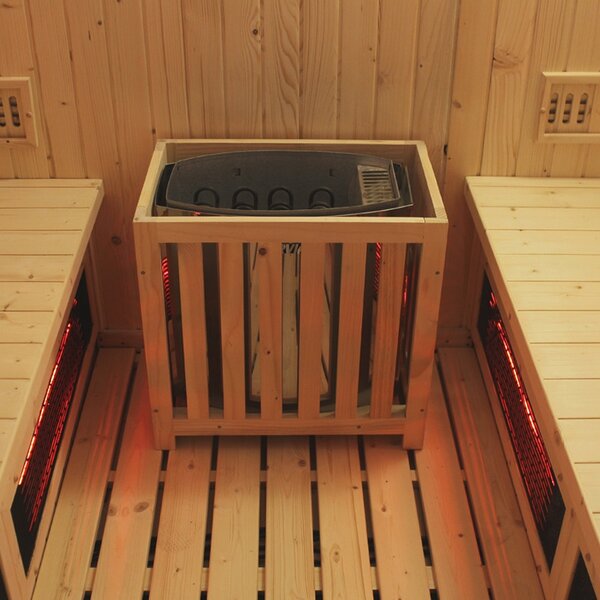 BPS-koupelny Záhradná kombinovaná sudová sauna 2v1 HAMAR - Infrasauna + fínska sauna 180x200, 4-6 osôb