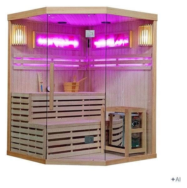 BPS-koupelny Fínska sauna Relax KEMI7 180x180, 5-6 osôb