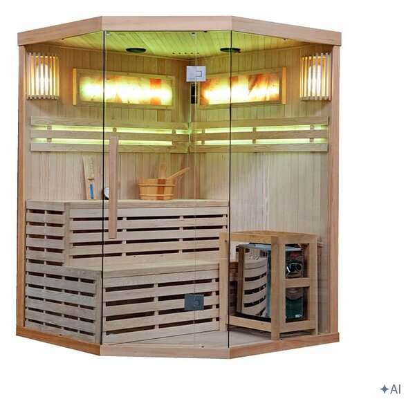 BPS-koupelny Fínska sauna Relax KEMI7 180x180, 5-6 osôb